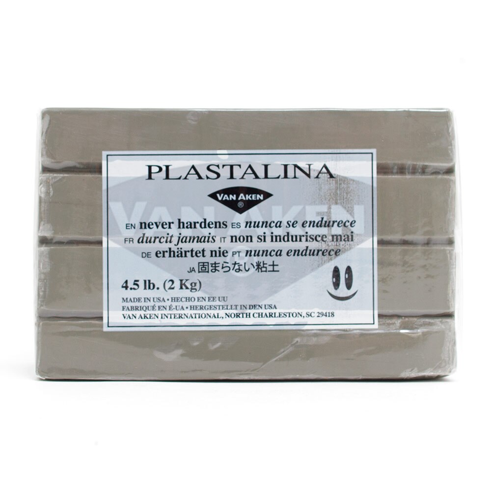 Van Aken, Plastalina, Modeling Clay, 4.5#, Gray